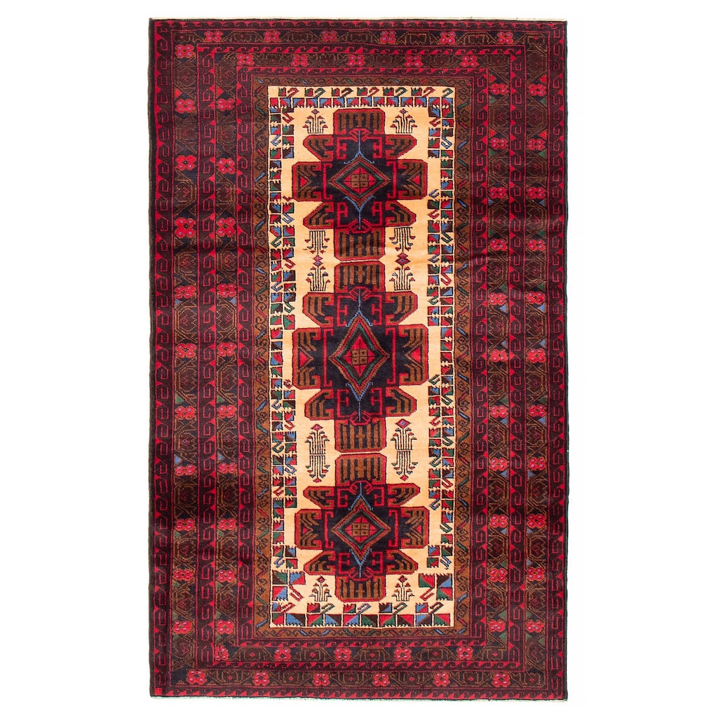 Teimani Beige Rug 3'10" x 6'7" - 3'10 x 6'7