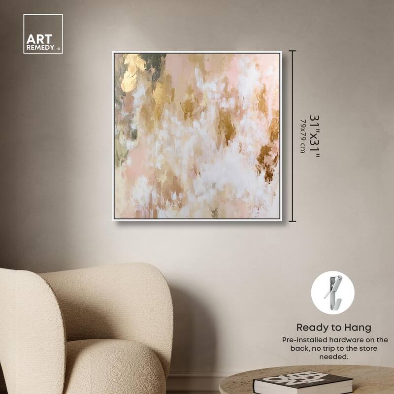 Golden Glimmer Gesture III Canvas by Art Remedy