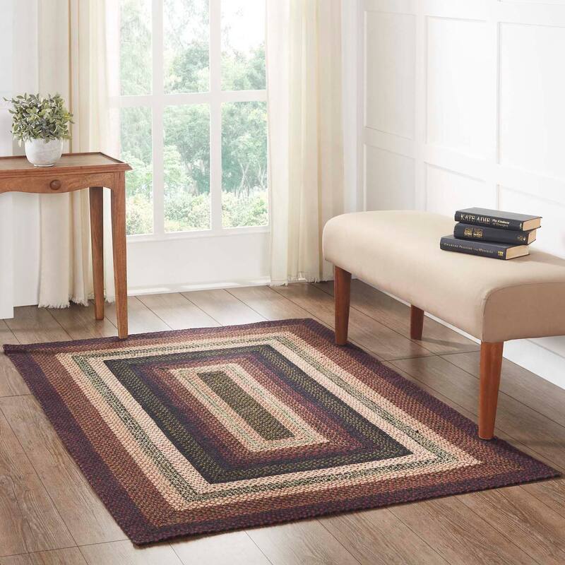 Beckham Jute Rug Rect w/ Pad 48x72 - 4'x6' - 4'x6' - Red