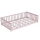 preview thumbnail 132 of 173, Toddler Floor Bed with Fence and Door, Montessori Platform Floorbed with Safety Guardrails for Children Boys Girls Kids Playroom