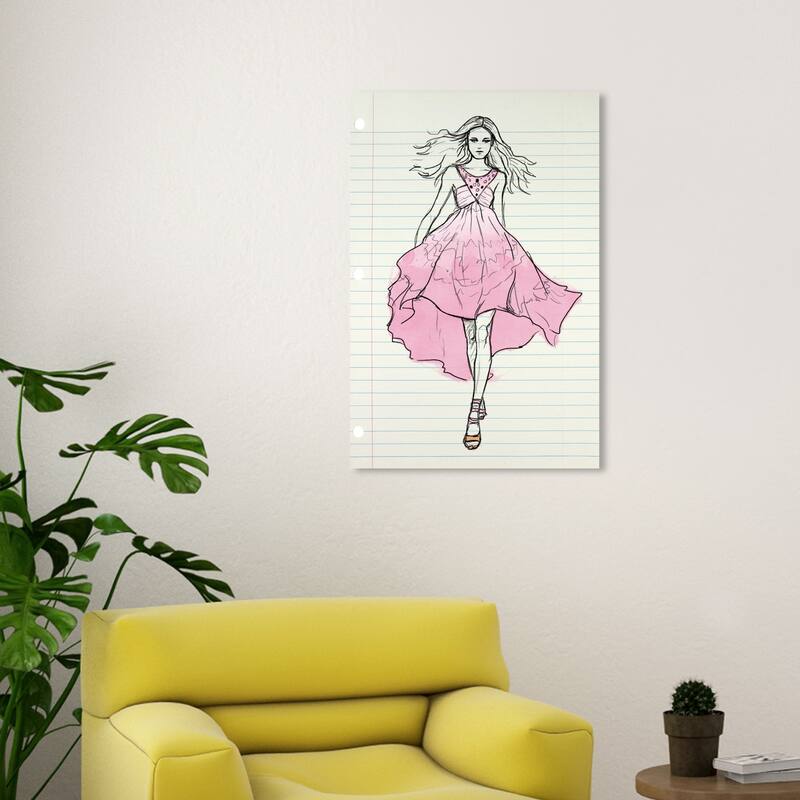 Wynwood Studio Canvas Fashion and Glam Runway Letter Rose Pink and Pastel Pink Modern & Contemporary Wall Art Canvas Print - 30 x 20