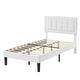 preview thumbnail 13 of 58, VECELO Tufted Upholstered Kids Bed with Adjustable Headboard,Twin Size Bed Set of 2