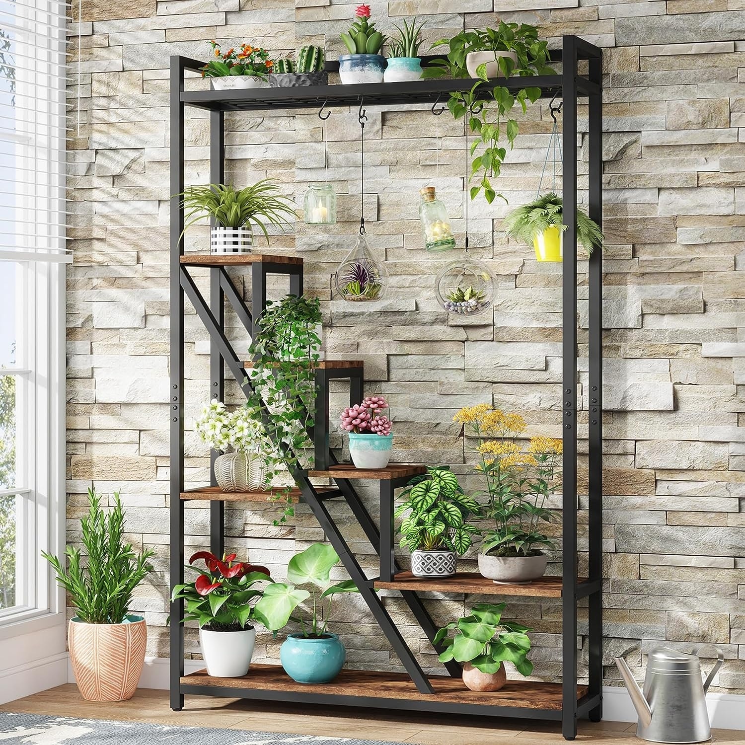 70.9" Tall Indoor Plant Stand, 7-Tier Plant Shelf - Bed Bath & Beyond -  38390967