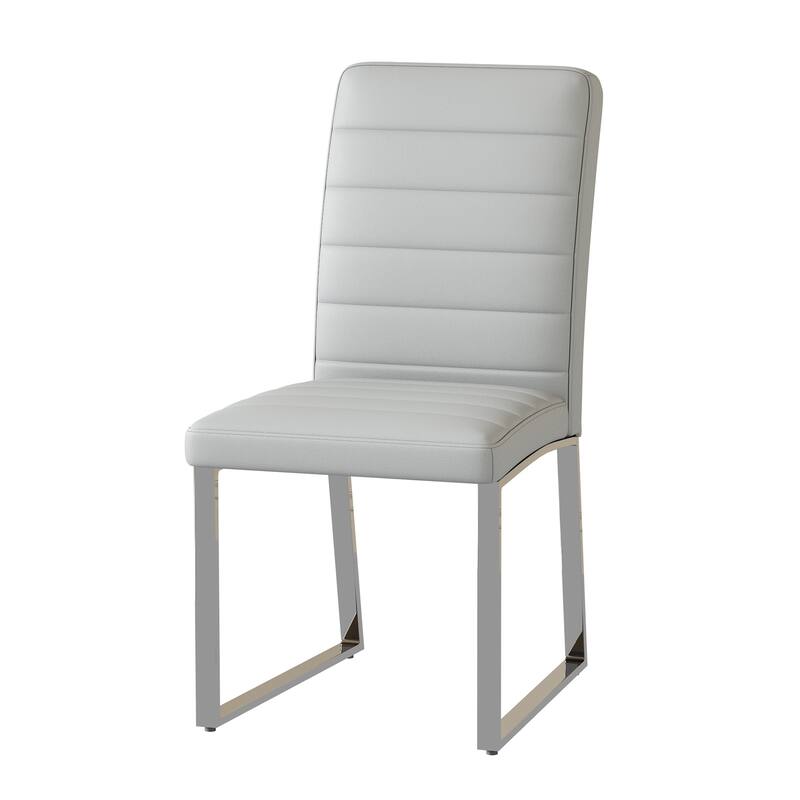 2-Pack - Premium Pu Office/Dining Chairs With High-Density Foam, Sturdy Iron Legs (Electroplate/Spray Paint), Easy Assembly