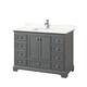 Option Dark Gray / Giotto Quartz Top / Polished Chrome