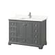 Option Dark Gray / Giotto Quartz Top / Polished Chrome