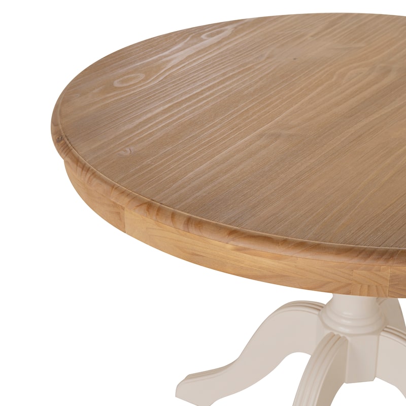 Josie Round Solid Wood Pedestal Table
