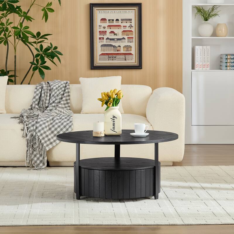 Round Storage Coffee Table