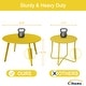 preview thumbnail 21 of 33, Clihome Weather Resistant Round Steel Patio Large Coffee Table