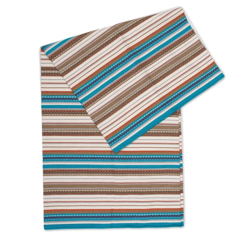 Novica Handmade Morning Stripes Throw