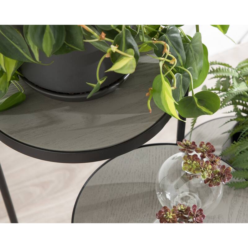 Kate and Laurel Fields Tri-Level Metal Plant Stand - 10x10x30