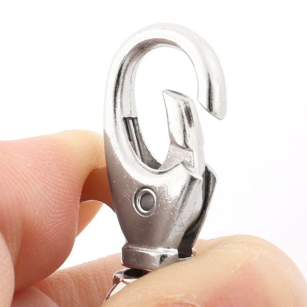 Dog Leash Key Ring Lobster Clasp Swivel Trigger Snap Hook Silver Tone 12 Pcs