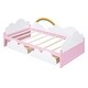 preview thumbnail 6 of 8, Twin Size Rainbow Storage Bed Children's Wood Platform Bed Frame with 2 Clouds Shaped Drawers & Headboard, Pink+White