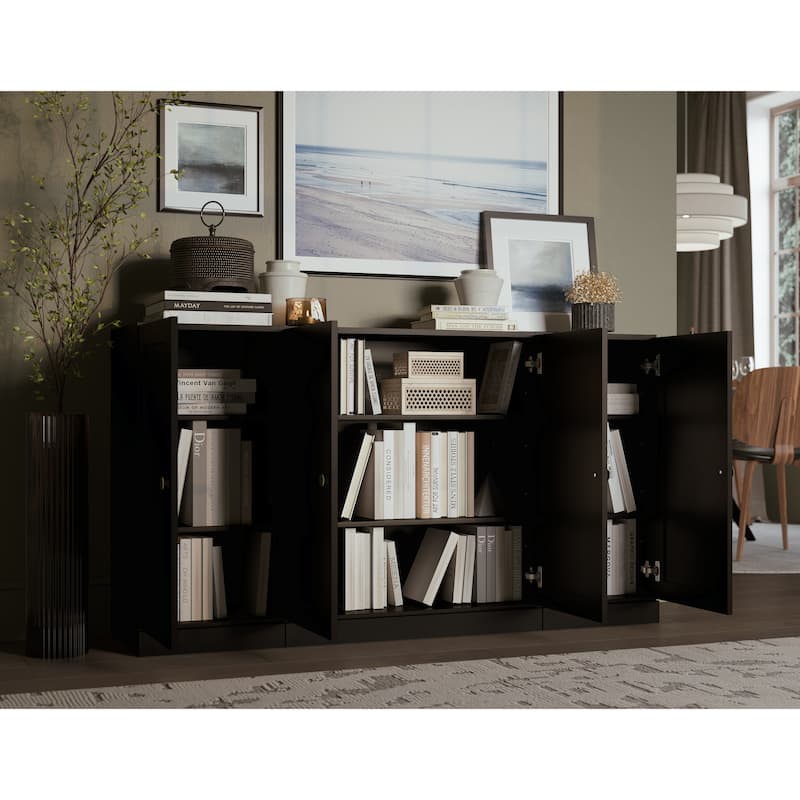 Palace Imports 100% Solid Wood 65" Sideboard with Shaker Doors and Adjustable Shelves