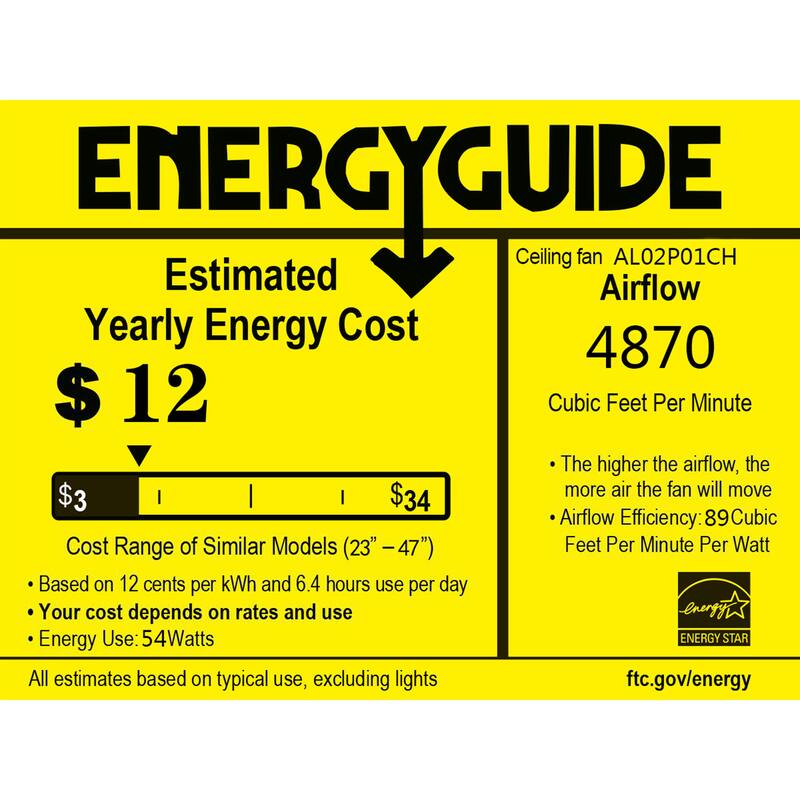 Cadence 52 Inch Oil Rubbed Bronze 2 Light, 5 Blades Lighted Ceiling Fan with Remote
