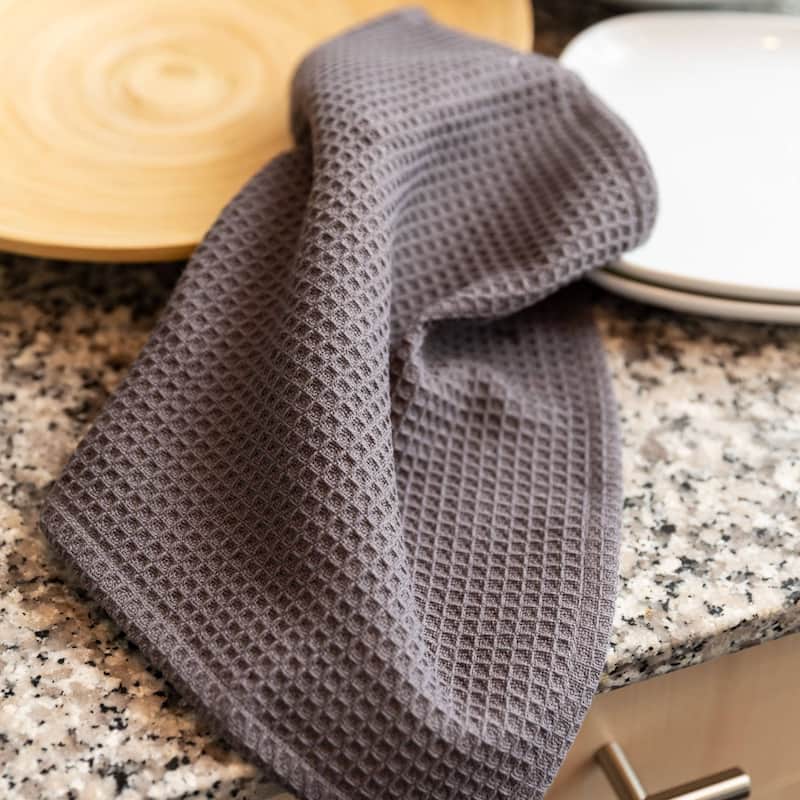 Fabstyles Broadway Waffle Cotton Dish Cloth Set of 6 - 12x12