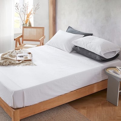 Terra é Pais - Tattered Edgings 100% Cotton Sheet Set - White