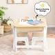 preview thumbnail 15 of 19, Kid's Table and Chairs Set with Double-sized Tabletop - 24" x 24" x 19.5"