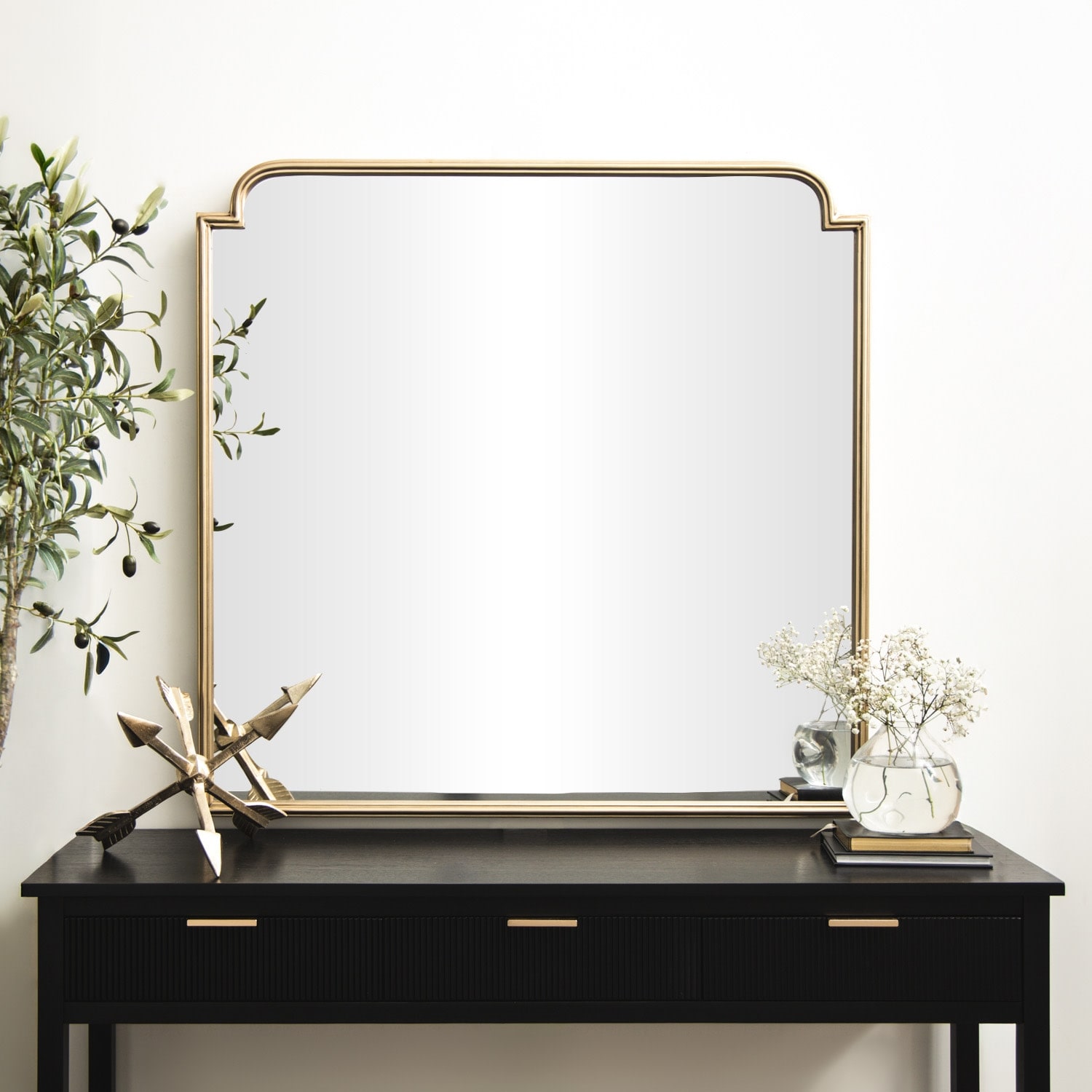 Roche River Decor - Metal Wall Mirror with Thin Frame - Gold