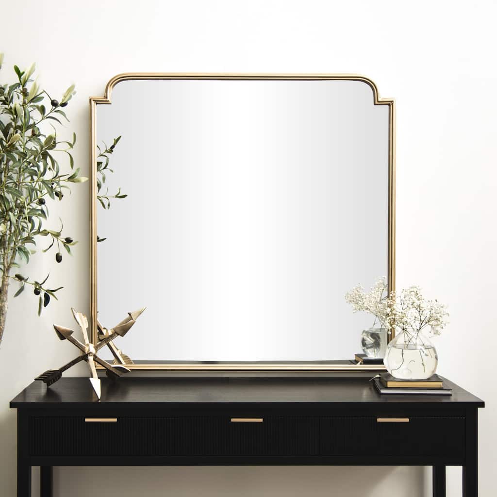Roche River Decor - Metal Wall Mirror with Thin Frame - Gold