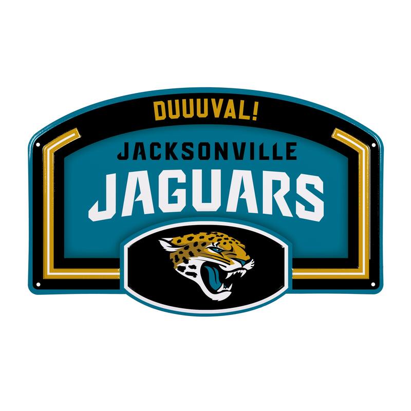 Jacksonville Jaguars Embossed Steel Wall Sign, 11" x 17"