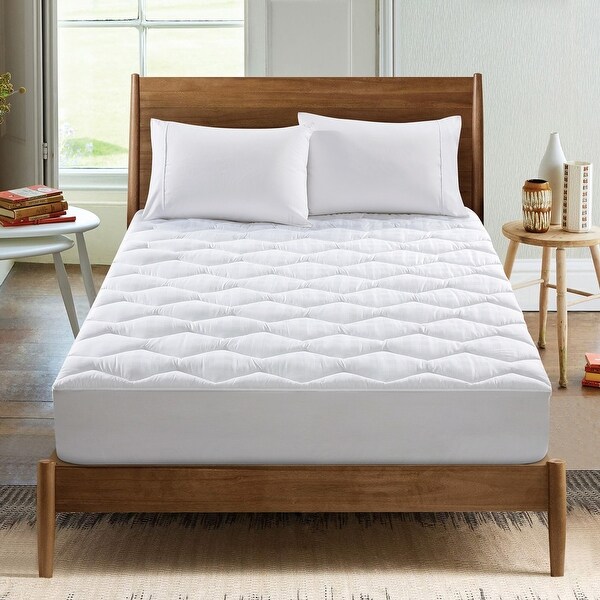 Porch & Den La Paz White 500TC Cotton Down Alternative Mattress Pad. Opens flyout.