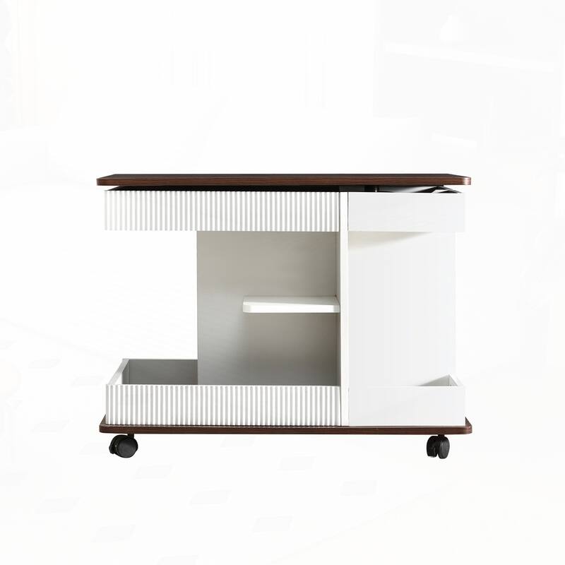 Multifunctional Sofa Side Table with Lift-Top