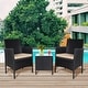 preview thumbnail 11 of 49, Pheap Outdoor 3-piece Cushioned Wicker Bistro Set by Havenside Home