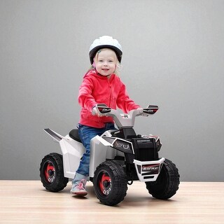 6V Kids Electric ATV Quad Ride-On Toy with Forward/Backward Function, Wear-Resistant Wheels, for Toddlers Ages 18-36 Months