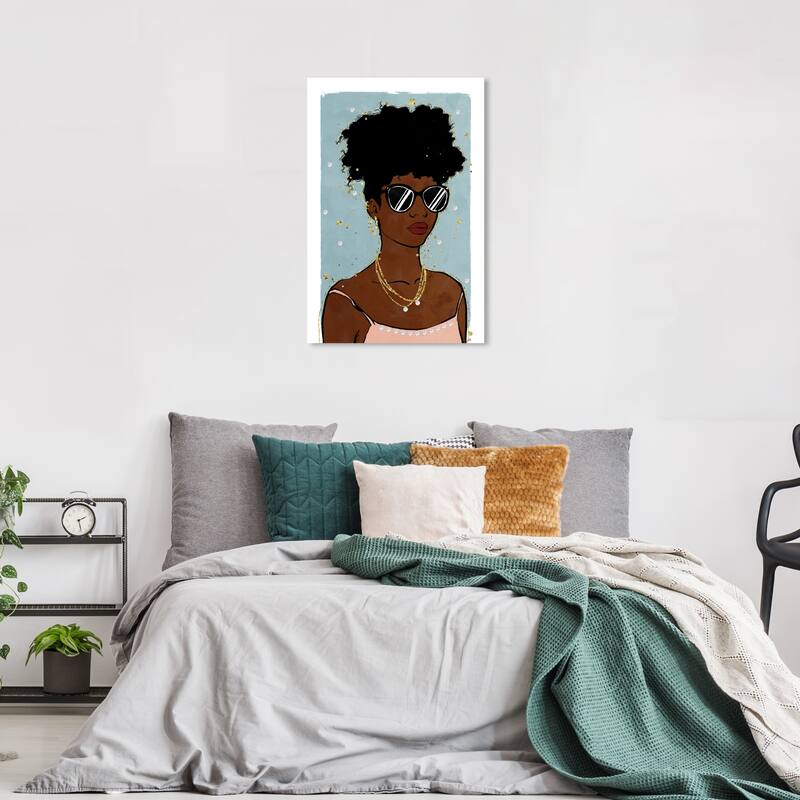 Wynwood Studio Canvas Fashion and Glam Summer Vibes Brown and Dark Brown Glam Wall Art Canvas Print - 36 x 24