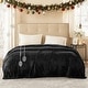 preview thumbnail 36 of 91, Beautyrest Heated Plush Secure Comfort Blanket Full - Black