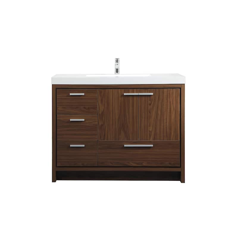 Line 36 - 48 Inch Single Bathroom Vanity - Walnut - 42 Inches