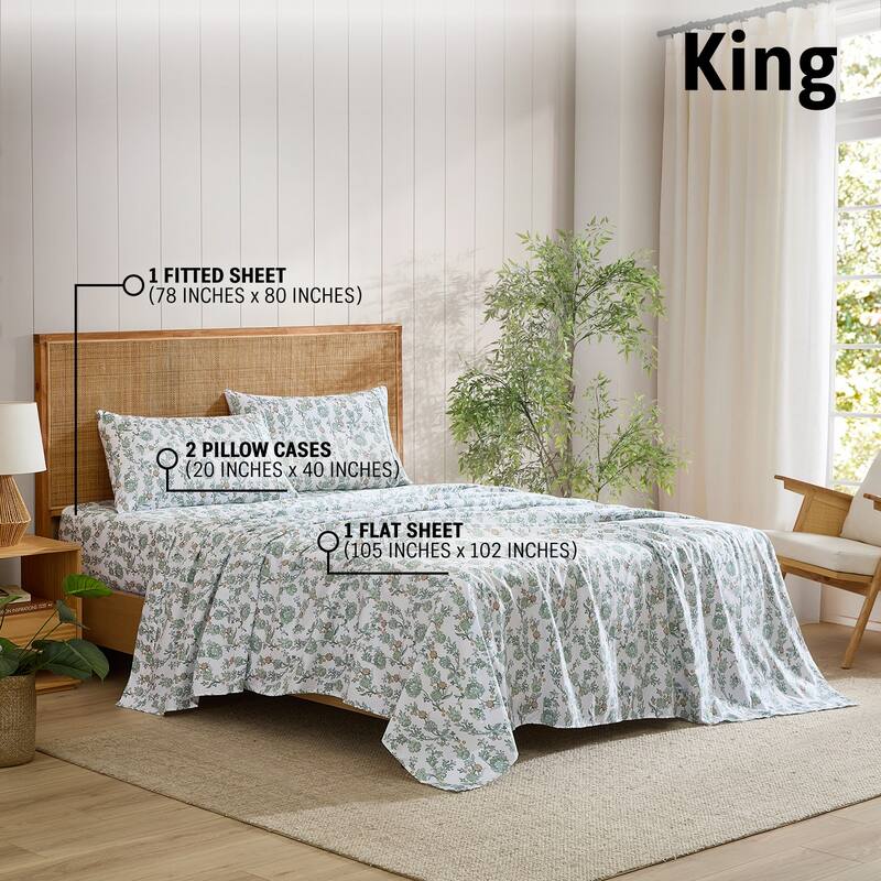 HLC.ME Floral Printed Ultra Soft Bed Sheets Set
