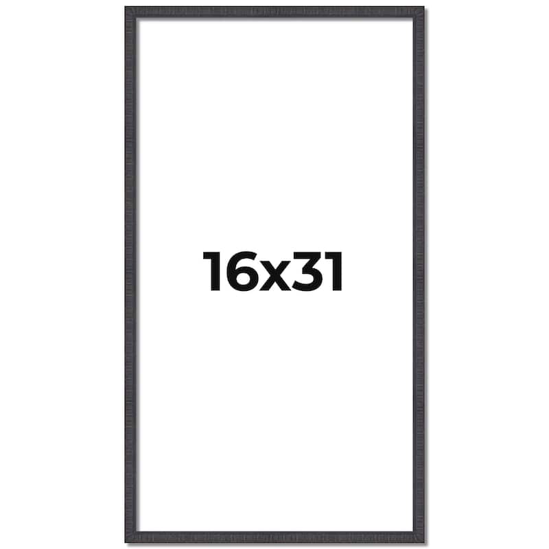 16x31 Frame Brown Solid Wood Picture Frame - Complete Modern Photo