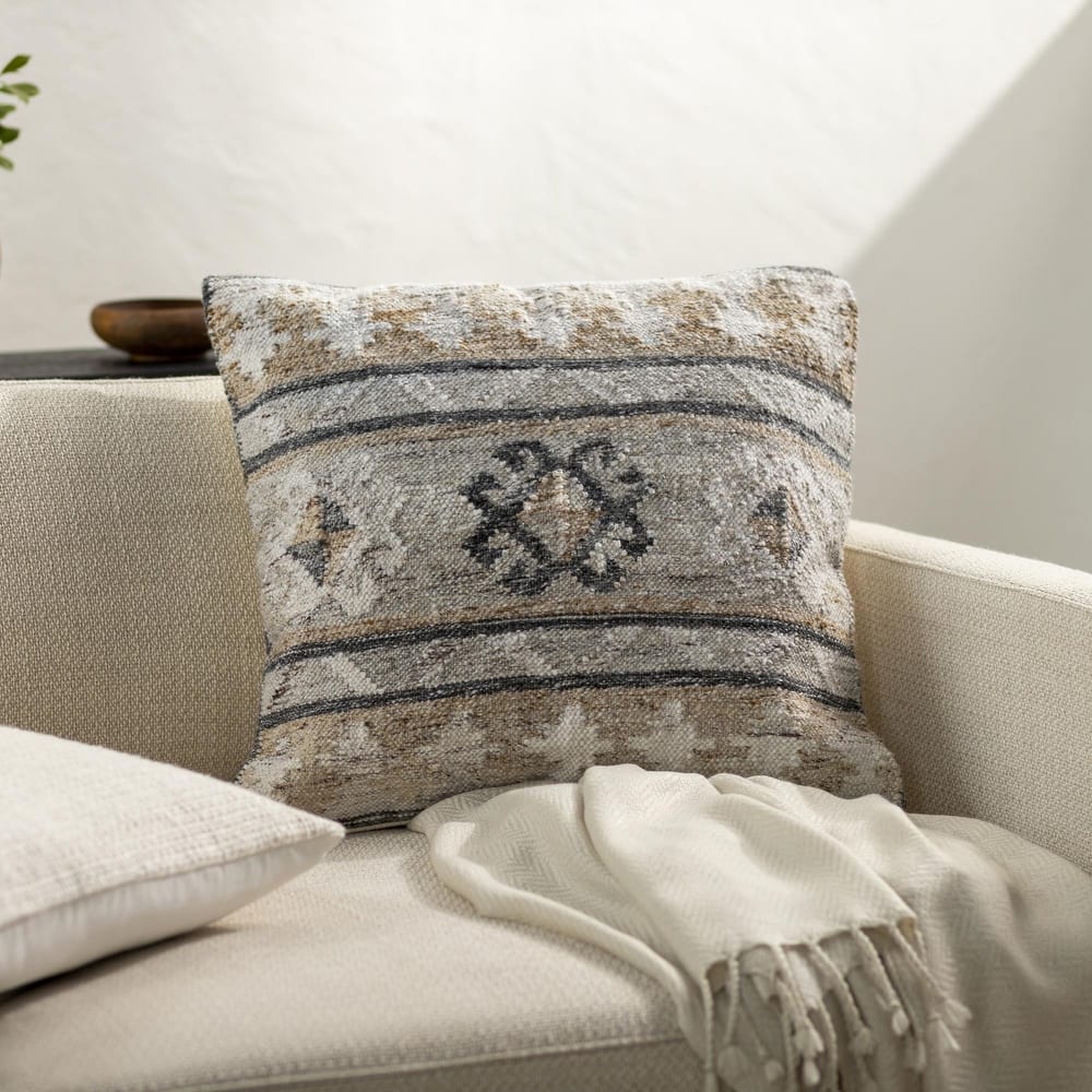Jaylynn Rustic Stripe Accent Pillow
