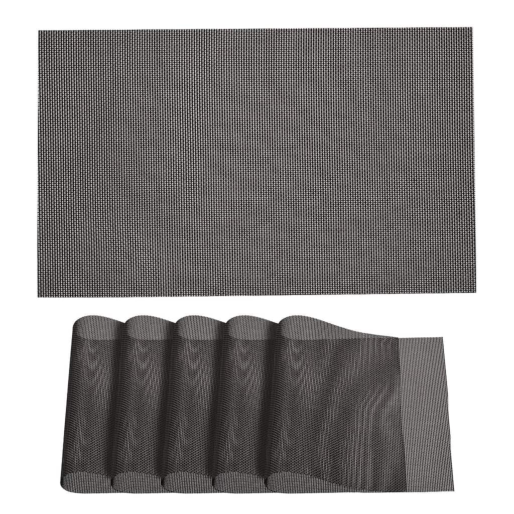 Place Mats, 450x300mm Table Mats Set of 6 PVC Washable Woven Placemat