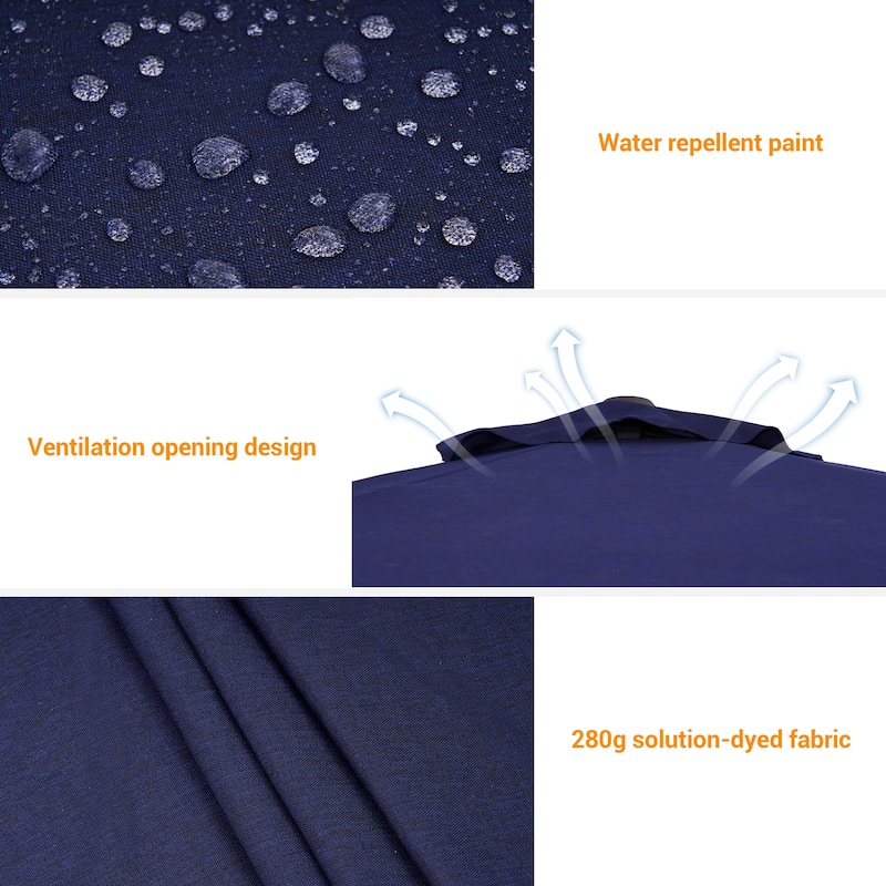 BONOSUKI 11FT Cantilever Patio Offset Umbrella With a Weight Base