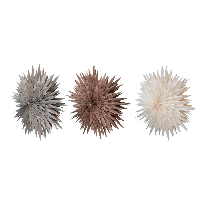 Paper Folding Snowflake Ornament with LED Light String, Set of 3