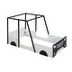 preview thumbnail 6 of 5, Black Twin Size Pine Wood Car-shaped Bed with Roof, wheels, door Design, Montessori Inspired Bedroom