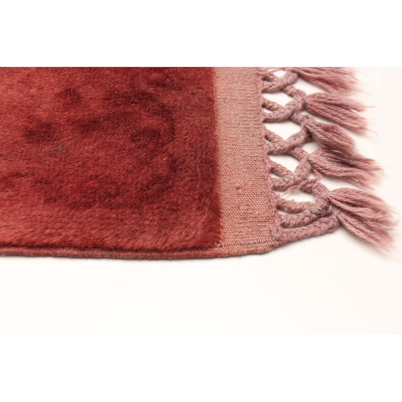 ECARPETGALLERY Hand-knotted Color Transition Blush Wool Rug - 2'8 x 8'10