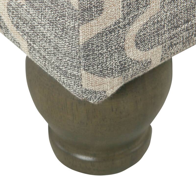 Porch & Den Bohmann Ash Grey Geometric Storage Ottoman