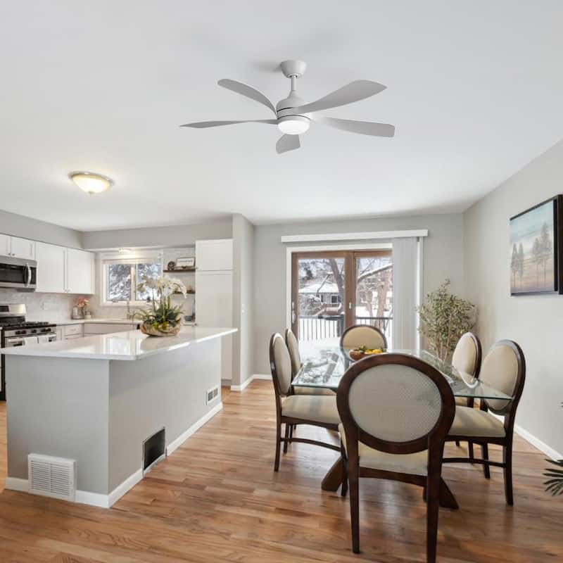 Sofucor 52"Smart,Ceiling Fans with Lights and Remote, Compatible with Alexa/Google/App, 3-Color Light 6-Speed Timing