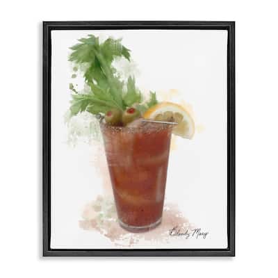 Stupell Modern Bloody Mary Framed Floater Canvas Wall Art Design By Matthew Piotrowicz