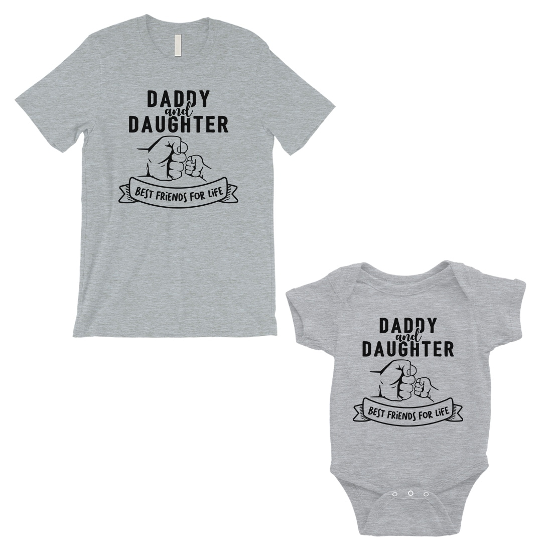 Daddy Dad & Daughter Little Lady Matching T-Shirt Tee & Babygrow Top Baby Grow 