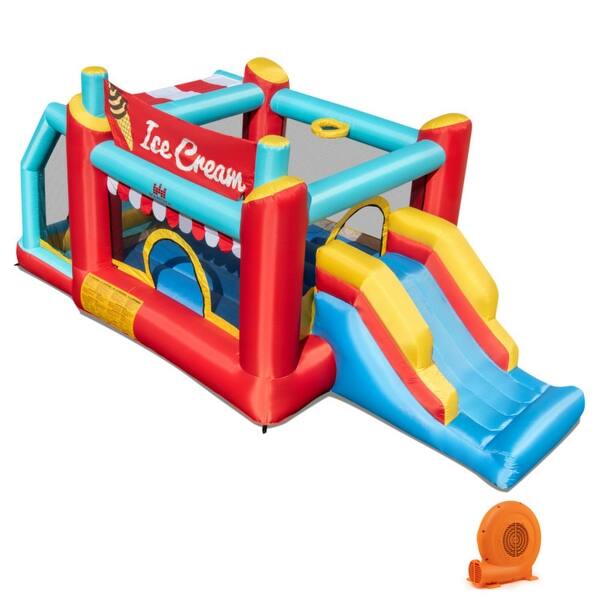 slide 2 of 13, 5-in-1 Ice Cream Inflatable Bounce House Ideal for Birthdays, Holidays or Summer Celebrations - 187" x 88" x 79" (L x W x H)