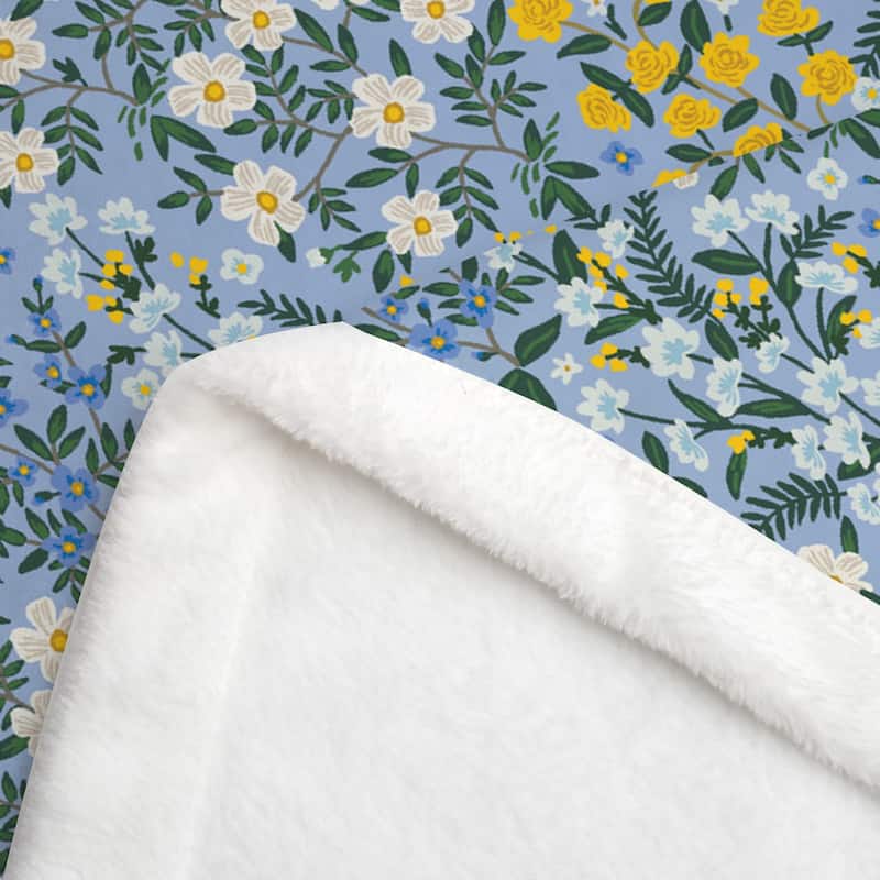 Vintage Floral Blanket，Wildflower Flannel Fleece Throw Blanket for Couch Sofa Bed