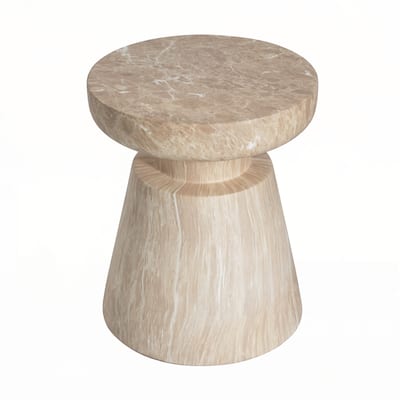 Outdoor Travertine Side Table,Glod