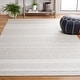 preview thumbnail 2 of 10, SAFAVIEH Handmade Kilim Harsharan Farmhouse Stripe Rug 3' x 5' - Ivory/Grey - Rectangle