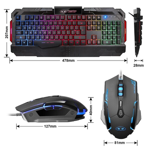 Gaming Keyboard Wired USB Gamer Keyboards Backlit Colorful Illuminated Computer