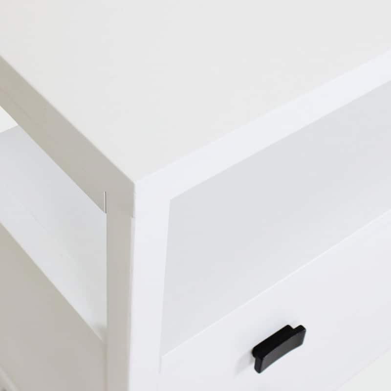 Handmade Wood 2-Drawer Nightstand with Open Shelf by East at Main